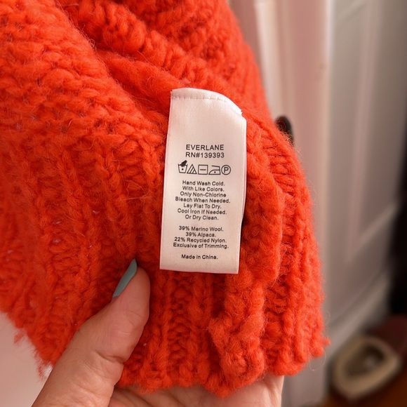 Everlane Bright Orange Cardigan Sweater - Picture 3 of 3